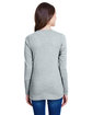 LAT Ladies' Long Sleeve Fine Jersey Lace-Up T-Shirt vintage hth/ wht ModelBack
