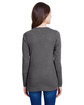 LAT Ladies' Long Sleeve Fine Jersey Lace-Up T-Shirt  ModelBack