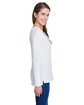 LAT Ladies' Long Sleeve Fine Jersey Lace-Up T-Shirt blend wht/ titnm ModelSide