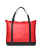 Prime Line Cedar Non-Woven Cooler Tote Bag red ModelBack