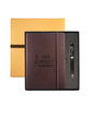 Leeman Tuscany Textured Journal And Executive Stylus Pen Set brown DecoFront