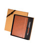 Leeman Tuscany™ Journal And Pen Gift Set tan DecoFront