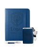 Leeman Tuscany™ Mobile Portfolio Power Bank And Pen Set navy blue DecoFront