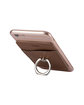 Leeman Tuscany™ Card Holder With Metal Ring Phone Stand tan ModelBack