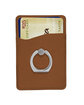 Leeman Tuscany™ Card Holder With Metal Ring Phone Stand tan ModelSide