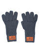 Leeman Rib Knit Gloves gray DecoFront