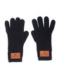Leeman Rib Knit Gloves black DecoFront