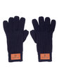 Leeman Rib Knit Gloves navy blue DecoFront