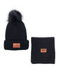 Leeman Ribbed Knit Winter Duo black DecoFront