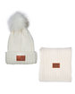Leeman Ribbed Knit Winter Duo cream DecoFront