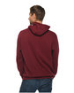 Lane Seven Unisex Premium Pullover Hooded Sweatshirt BURGUNDY ModelBack