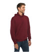 Lane Seven Unisex Premium Pullover Hooded Sweatshirt BURGUNDY ModelSide