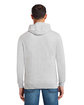 Lane Seven Unisex Premium Full-Zip Hooded Sweatshirt heather grey ModelBack