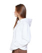 Lane Seven Unisex Premium Full-Zip Hooded Sweatshirt white ModelSide