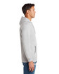 Lane Seven Unisex Premium Full-Zip Hooded Sweatshirt heather grey ModelSide