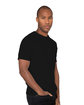 Lane Seven Unisex Heavyweight T-Shirt BLACK ModelSide