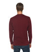 Lane Seven Unisex Heavyweight Long-Sleeve T-Shirt burgundy ModelBack