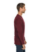Lane Seven Unisex Long Sleeve T-Shirt BURGUNDY ModelSide