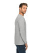 Lane Seven Unisex Long Sleeve T-Shirt HEATHER GREY ModelSide