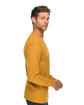 Lane Seven Unisex Long Sleeve T-Shirt MUSTARD ModelSide