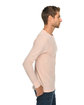 Lane Seven Unisex Long Sleeve T-Shirt PALE PINK ModelSide