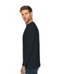 Lane Seven Unisex Long Sleeve T-Shirt NAVY ModelSide
