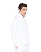 Lane Seven Unisex Urban Pullover Hooded Sweatshirt white ModelSide