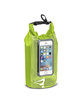 Prime Line 2L Water-Resistant Dry Bag with Mobile Pocket lime green ModelSide