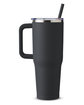 Harriton 40oz Vacuum Travel Mug dark charcoal ModelBack