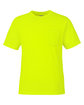 Harriton Charge Snag And Soil Protect Unisex T-Shirt safety yellow OFFront