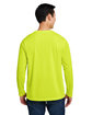 Harriton Unisex Charge Snag and Soil Protect Long-Sleeve T-Shirt safety yellow ModelBack