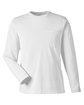 Harriton Unisex Charge Snag and Soil Protect Long-Sleeve T-Shirt white OFFront