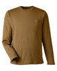 Harriton Unisex Charge Snag and Soil Protect Long-Sleeve T-Shirt coyote brown OFFront