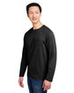 Harriton Unisex Charge Snag and Soil Protect Long-Sleeve T-Shirt black ModelQrt