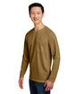 Harriton Unisex Charge Snag and Soil Protect Long-Sleeve T-Shirt coyote brown ModelQrt