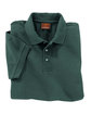 Harriton Men's 6 oz. Ringspun Cotton Piqué Short-Sleeve Polo DARK GREEN OFFront