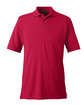 Harriton Men's 6 oz. Ringspun Cotton Piqué Short-Sleeve Polo red OFFront