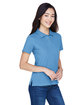Harriton Ladies' Short-Sleeve Polo lt college blue ModelQrt