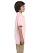 Harriton Youth Short-Sleeve Polo blush ModelSide