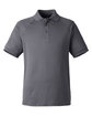 Harriton Men's Charge Snag and Soil Protect Polo dark charcoal OFFront