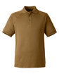 Harriton Men's Charge Snag and Soil Protect Polo coyote brown OFFront