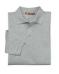 Harriton Men's 5.6 oz. Easy Blend™ Long-Sleeve Polo grey heather OFFront