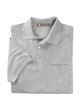 Harriton Men's Easy Blend Polo withPocket grey heather OFFront