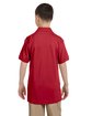 Harriton Youth 5.6 oz. Easy Blend™ Polo red ModelBack