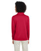 Harriton Ladies' Advantage Snag Protection Plus IL Long Sleeve Polo RED ModelBack