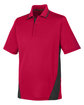 Harriton Men's Flash Snag Protection Plus IL Colorblock Polo red/ black OFQrt