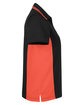 Harriton Ladies' Flash Snag Protection Plus IL Colorblock Polo BLACK/ TM ORANGE OFSide