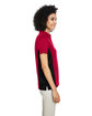 Harriton Ladies' Flash Snag Protection Plus IL Colorblock Polo RED/ BLACK ModelSide