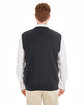 Harriton Men's Pilbloc V-Neck Sweater Vest black ModelBack