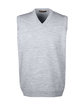 Harriton Men's Pilbloc V-Neck Sweater Vest grey heather OFFront